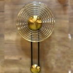 Бра с круглым рифленым плафоном янтарного цвета Savio Glass Disc Light варинант исполнения - 2 | Loft Concept в Костроме