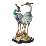 Статуэтка в виде двух птиц из фарфора с бронзовыми элементами Bird of the Garden of Eden варинант исполнения - 3 | Loft Concept в Костроме