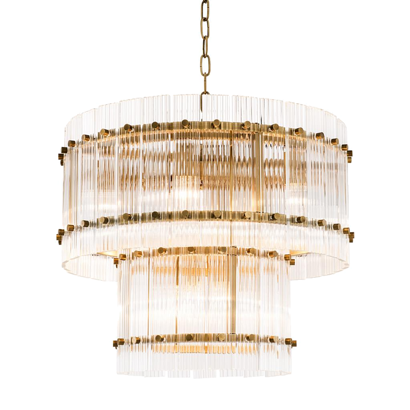 Люстра Chandelier Ruby S Латунь Античная полированная Прозрачный Люстра Chandelier Ruby S Латунь Античная полированная Прозрачный в Костроме | Loft Concept