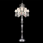 Торшер с 12-ю белыми текстильными абажурами и хрустальными подвесками Lustre Reverie варинант исполнения - 2 | Loft Concept в Костроме