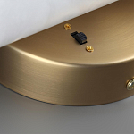 Бра с цилиндрическим плафоном из белого алебастра на круглом основании Латунь Cryptocrystalline Stone варинант исполнения - 3 | Loft Concept в Костроме