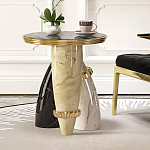 Дизайнерский журнальный стол круглый на 3-х фигурных ножках Cuzadit варинант исполнения - 2 | Loft Concept в Костроме