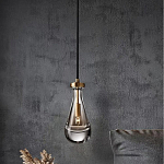 Подвесной светильник в форме капли с прозрачным стеклянным плафоном Dribble варинант исполнения - 1 | Loft Concept в Костроме