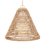 Подвесной светильник в форме колокола из деревянных бусин Wooden Beads варинант исполнения - 3 | Loft Concept в Костроме