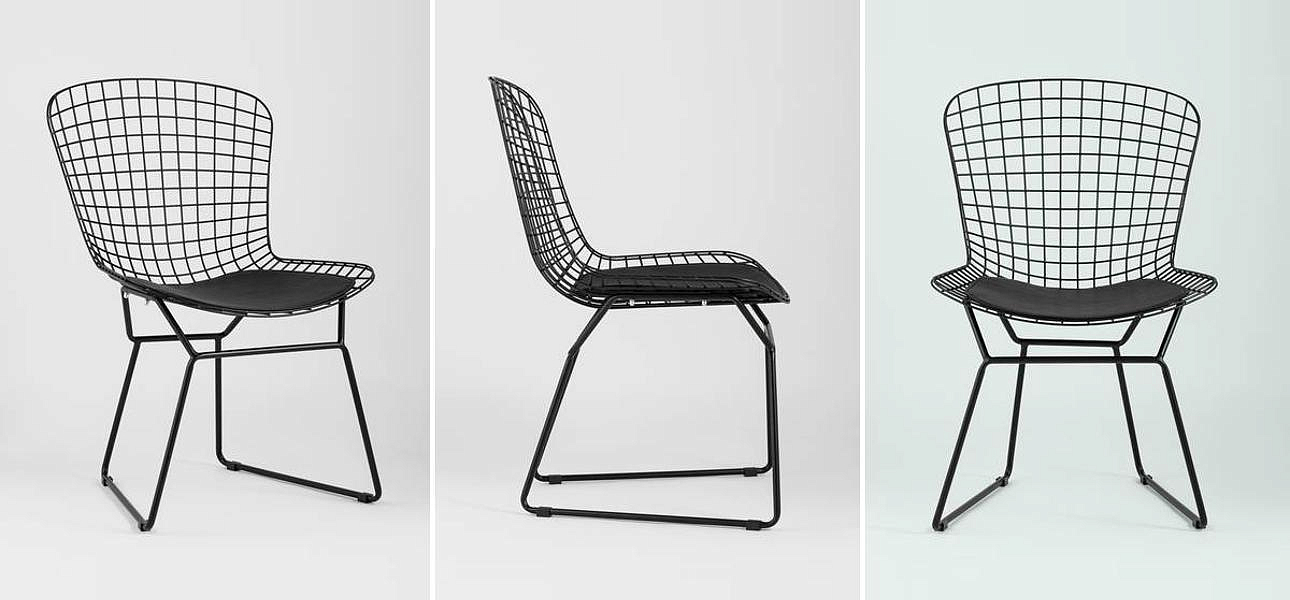 Стул Bertoia Chair Черный Матовый Металл Стул Bertoia Chair Черный Матовый Металл - Loft-Concept в Костроме