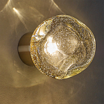 Бра с круглым плафоном из прозрачного стекла с пузырьками воздуха Effervia  варинант исполнения - 11 | Loft Concept в Костроме