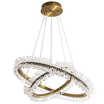 Люстра два кольца с хрустальным декором Rowan Crystal Ring Horizontal Brass Chandelier варинант исполнения - 2 | Loft Concept в Костроме