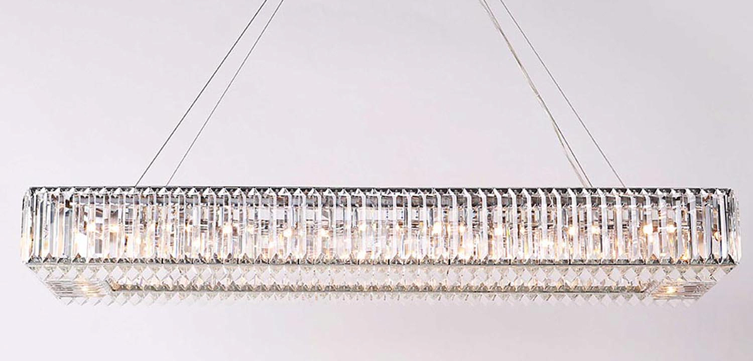 Люстра Darleen Crystal Nickel Rectangular Chandelier Люстра Darleen Crystal Nickel Rectangular Chandelier - Loft-Concept в Костроме