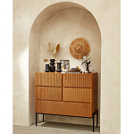 Комод с геометрическим рисунком на ящиках Anders Dark Wood варинант исполнения - 5 | Loft Concept в Костроме