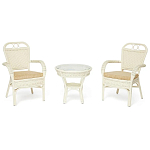 Комплект террасный из ротанга Eloise белый варинант исполнения - 1 | Loft Concept в Костроме