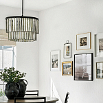 Люстра круглая с подвесками из натурального перламутра Nacre варинант исполнения - 3 | Loft Concept в Костроме