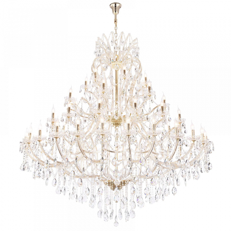 Люстра Pasquale Chandelier 56 Золотой Прозрачный Люстра Pasquale Chandelier 56 Золотой Прозрачный в Костроме | Loft Concept