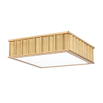 Потолочный светильник квадратный с гофрированным латунным абажуром Millennium варинант исполнения - 1 | Loft Concept в Костроме