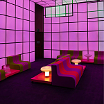 Дизайнерский кофейный стол на круглых ножках Poltronova T02 Pink Coffee Table варинант исполнения - 7 | Loft Concept в Костроме