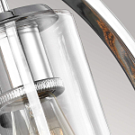 Бра цвета хром с круглой рамой и цилиндрическим прозрачным стеклянным плафоном на прямоугольном основании Feiss варинант исполнения - 5 | Loft Concept в Костроме