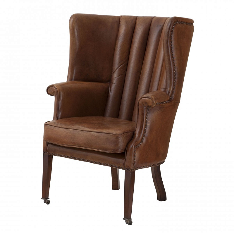 Кресло Eichholtz Chair Chamberlain Коричневый Латунь Античная полированная Кресло Eichholtz Chair Chamberlain Коричневый Латунь Античная полированная в Костроме | Loft Concept