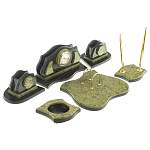 Настольный письменный набор из змеевика из 7-ми элементов Successful Leader варинант исполнения - 2 | Loft Concept в Костроме