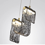 Подвесной светильник волнистой формы из фактурного стекла Wave варинант исполнения - 10 | Loft Concept в Костроме