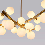 Люстра подвесная фигурная с белыми лампами в форме шара Felicitat варинант исполнения - 2 | Loft Concept в Костроме