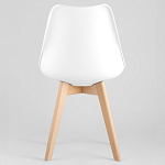 Стул с основой из пластика и мягким сиденьем Arvika White варинант исполнения - 5 | Loft Concept в Костроме