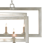 Люстра серебряная из пересекающихся прямоугольных элементов Intersecting Rectangles варинант исполнения - 1 | Loft Concept в Костроме