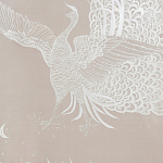 Обои ручная роспись в стиле Арт-деко Whistler Peacocks Special Colourway on Almost Mauve dyed silk варинант исполнения - 2 | Loft Concept в Костроме