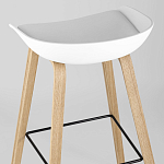 Барный стул на ножках из натурального дерева Boras White варинант исполнения - 6 | Loft Concept в Костроме