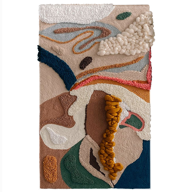 Тканый вручную текстильный гобелен Orchid Коричневый Бежевый в Костроме | Loft Concept 