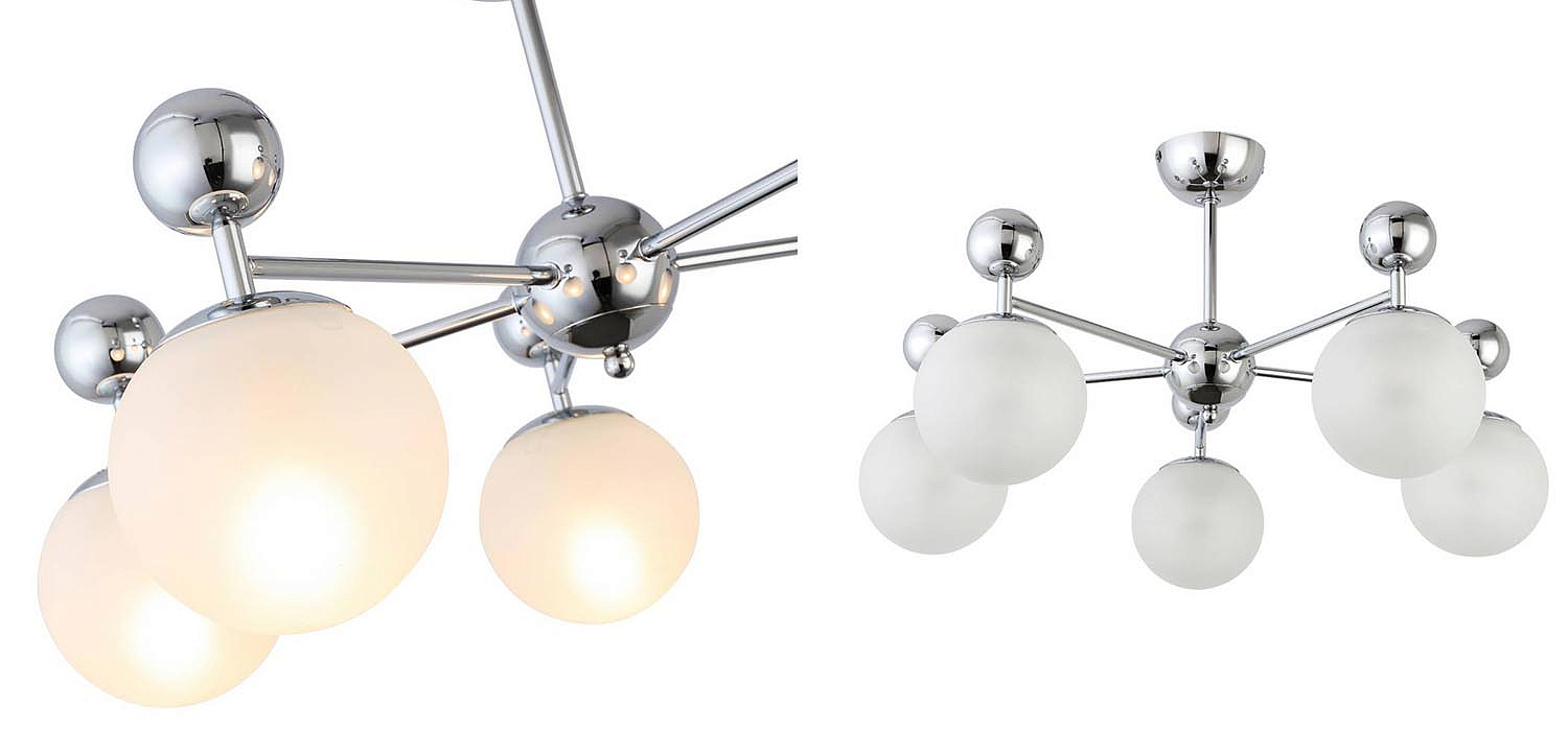 Потолочная люстра Demian Chrome Chandelier Потолочная люстра Demian Chrome Chandelier - Loft-Concept в Костроме