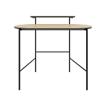 Стол письменный овальной формы с полкой LOUB WORKING TABLE BLACK OAK варинант исполнения - 1 | Loft Concept в Костроме