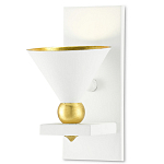 Бра с бело-золотыми плафоном в форме конуса Light Source варинант исполнения - 4 | Loft Concept в Костроме