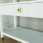 Стеллаж Elsa Dreams White со стеклянными полками и ящиком варинант исполнения - 5 | Loft Concept в Костроме