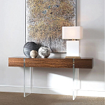 Консоль прямоугольная с выдвижным ящиком на прозрачных ножках Hitchcock варинант исполнения - 1 | Loft Concept в Костроме