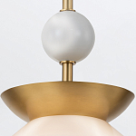 Подвесной светильник латунного цвета с конусовидным белым плафоном Quintiesse варинант исполнения - 4 | Loft Concept в Костроме