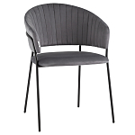 Стул в велюре серого цвета Horizon варинант исполнения - 1 | Loft Concept в Костроме