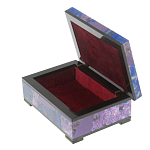 Шкатулка из натурального камня лазурит и чароит Stone Casket варинант исполнения - 3 | Loft Concept в Костроме