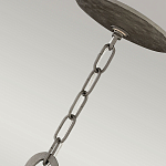 Люстра подвесная с широким белым текстильным абажуром и вертикальными декоративными элементами Hinkley варинант исполнения - 7 | Loft Concept в Костроме