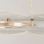 Люстра с прозрачным волнистым плафоном в форме цветка Ethereal Bloom варинант исполнения - 9 | Loft Concept в Костроме