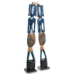 Комплект из 2-х деревянных статуэток Asmat Tall Statuettes Blue Green варинант исполнения - 2 | Loft Concept в Костроме