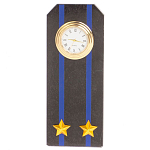 Часы погон подарочные настольные Авиация ВМФ из натурального камня Змеевик Military Clock варинант исполнения - 16 | Loft Concept в Костроме