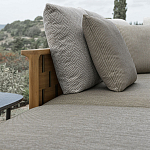 Дизайнерский уличный диван из массива дерева с плетеной спинкой PALINFRASCA Sofa варинант исполнения - 2 | Loft Concept в Костроме