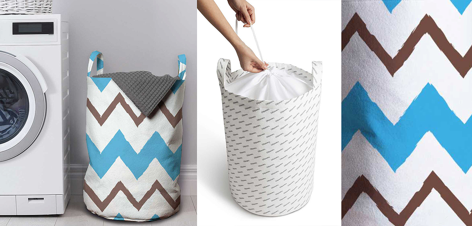 Корзина Blue Zigzag Basket Корзина Blue Zigzag Basket - Loft-Concept в Костроме