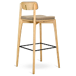 Барный стул из массива ясеня Elegant Ash Shape варинант исполнения - 4 | Loft Concept в Костроме