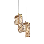 Подвесной светильник волнистой формы из фактурного стекла Wave варинант исполнения - 2 | Loft Concept в Костроме