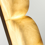 Бра с изогнутым плафоном из белого алебастра на прямоугольном основании Cryptocrystalline Stone варинант исполнения - 8 | Loft Concept в Костроме