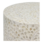 Приставной столик с рисунком из раковин устриц Bone Inlay варинант исполнения - 3 | Loft Concept в Костроме