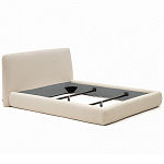 Кровать со съемным бежевым чехлом из ткани букле White Boucle Collection варинант исполнения - 1 | Loft Concept в Костроме