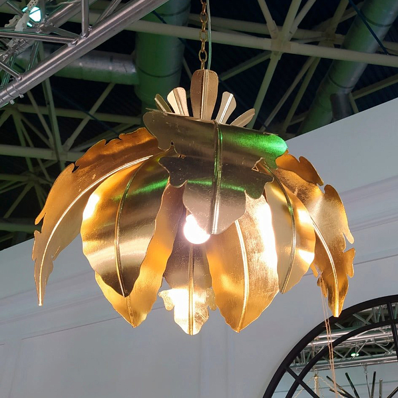 Подвесной светильник Tropical Leaves Hanging lamp Золотой Подвесной светильник Tropical Leaves Hanging lamp Золотой в Костроме | Loft Concept