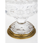 Чаша из прозрачного стекла на ножке с бронзовой ручкой в виде ветки Eden Garden варинант исполнения - 4 | Loft Concept в Костроме