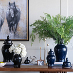 Ваза с крышкой однотонная Высота 31 см Chinoiserie Ceramics варинант исполнения - 3 | Loft Concept в Костроме